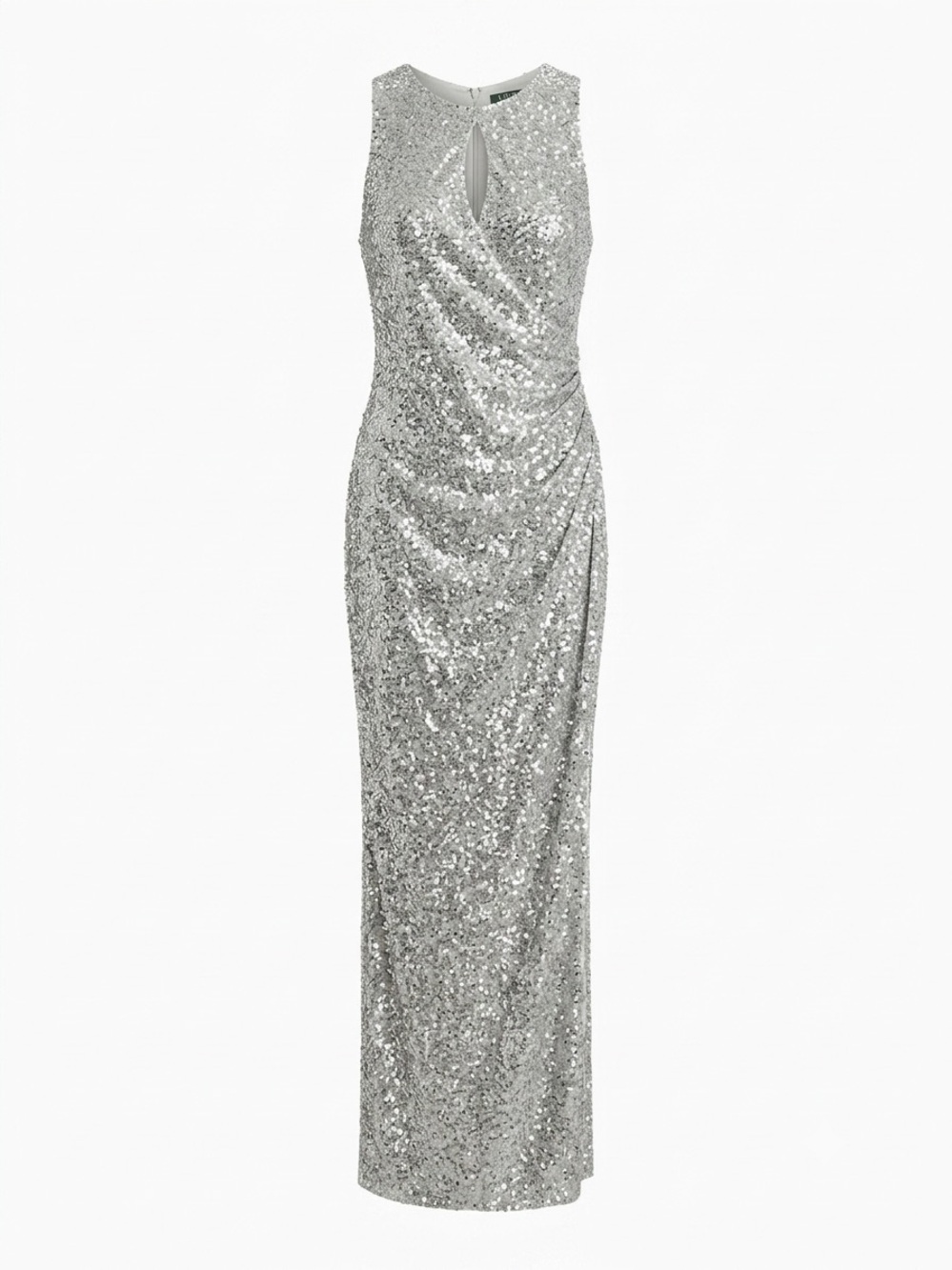 Lauren Ralph Lauren Sequin-Trim Keyhole Gown Like New Size 12